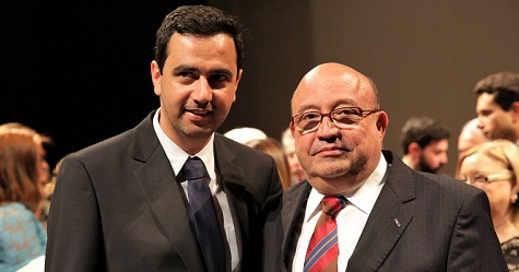 O prefeito de Mariana, Duarte Eustáquio Gonçalves Júnior e o chefe de gabinete da Presidência, Cristiano Alkmim (Foto: Pedro Ferreira / Prefeitura de Mariana )